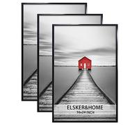 ELSKERHOME 16x24 Poster Frame 3 Pack, Black Picture Frames for Photos, Horizontal or Vertical Wall Mounting, Durable and Scratch-proof