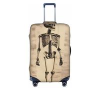 ELSMZXZD 3D Fun Human Skeleton Travel Luggage Cover, Suitcase Covers, Elastic Trolley Protector Cover, Waterproof & Scratch-Resistant Trolley Case Protector Fit 18-32 Inch
