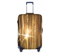 ELSMZXZD 3D Gold Sequin Sparkle Travel Luggage Cover, Suitcase Covers, Elastic Trolley Protector Cover, Waterproof & Scratch-Resistant Trolley Case Protector Fit 18-32 Inch