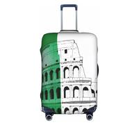 ELSMZXZD 3D Roman Colosseum Italian Flag Travel Luggage Cover, Suitcase Covers, Elastic Trolley Protector Cover, Waterproof & Scratch-Resistant Trolley Case Protector Fit 18-32 Inch