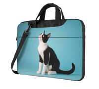ELSMZXZD Black Cat Laptop Case For 13, 14, 15.6 Inches - Lightweight Laptops Shoulder Messenger Bag Case Sleeve With Shoulder Strap For Women And Men