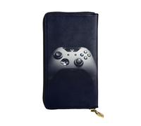 ELSMZXZD Gaming Controller Pattern Leather Wallet Long Zip Purse Card Phone Holder Case Clutch for Women & Men - Pu Leather Ladies Wallet Purses for Everyday Travel Work Business