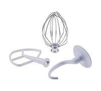 ELSOON K5ADH Dough Hook & K5AB Flat Beater & K5AWW Wire Whip-3 Pieces Replacement for KitchenAid 5-QT Bowl-Lift Stand Mixer