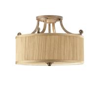 The Chapel 3 Light Semi-Flush Ceiling Light In A Brushed Silver Sand Effect.