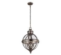 Adams 3 Light Ceiling Chandelier Pendant Light Antique Nickel E14 Netlighting Grey One Size