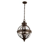Elstead Lighting Elstead Feiss Adams 3 Light Ceiling Pendant Chandelier In British Bronze Finish