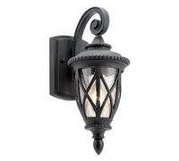 Elstead Admirals Cove Outdoor 1 Light Wall Lantern, Textured Black, Ip44, E27