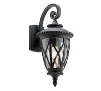Elstead Admirals Cove Outdoor 1 Light Wall Lantern, Textured Black, Ip44, E27