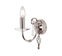 Elstead Aegean 1 Light Indoor Candle Wall Light Polished Nickel, E14