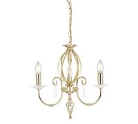 Elstead Aegean Chandelier 3 Light Polished Brass Finish, E14