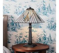 Elstead Alderley table lamp, 30 cm x 30 cm, Tiffany style, bronze