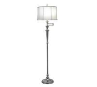 Elstead Arlington 1 Light Swing Arm Floor Lamp Antique Nickel, E27