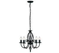 Elstead Lighting Artisan 5 Light Chandelier Black Finish, E14