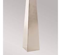 Elstead Ascent floor lamp, polished nickel, black lampshade