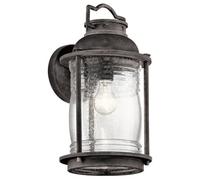 Elstead Ashland Bay 1 Light Large Outdoor Wall Lantern Zinc Ip44, E27