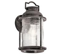 Ashland Bay 1 Light Medium Outdoor Wall Lantern Zinc IP44 E27 Netlighting Grey One Size