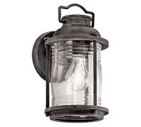 Ashland Bay 1 Light Small Outdoor Wall Lantern Zinc IP44 E27 Netlighting Grey One Size