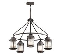 Luminosa Lighting Elstead Ashland Bay 5 Light Outdoor Chandelier Pendant Lighting Zinc Ip44, E27