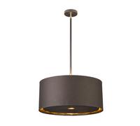 Elstead Balance 1 Light Round Ceiling Pendant Brown, Brass, E27