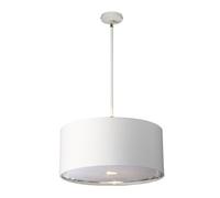 Elstead Balance 1 Light Round Ceiling Pendant White, Nickel, E27