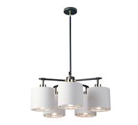 Elstead Balance 5 Light Multi Arm Pendant Ceiling Light, Black, Polished Nickel