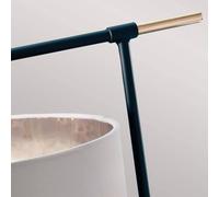 Elstead Balance table lamp, black/nickel, white lampshade