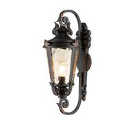Elstead Baltimore 1 Light Outdoor Large Wall Lantern Light Weathered Bronze Ip44, E27