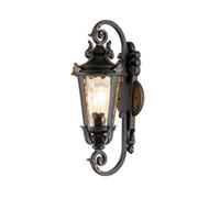 Elstead Baltimore 1 Light Outdoor Medium Wall Lantern Light Weathered Bronze Ip44, E27