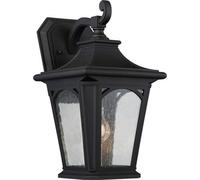 Bedford 1 Light Medium Wall Lantern Mystic Black Finish E27 Netlighting Black One Size
