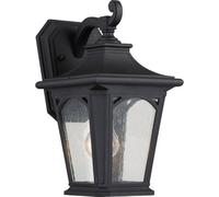 Bedford 1 Light Small Wall Lantern Mystic Black Finish E27 Netlighting Black One Size