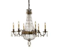 Bellini 6 Light Chandelier British Bronze Finish E14 Netlighting Brown One Size