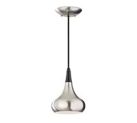 Elstead Beso 1 Light Dome Ceiling Pendant Brushed Steel, E27