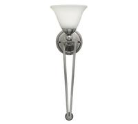 Luminosa Lighting Elstead Bolla 1 Light Wall Light Brushed Nickel Glass Shade, E27