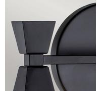 Elstead Bowtie bathroom wall light, matt black, 2-bulb