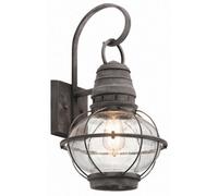 Elstead Bridge Point 1 Light Large Outdoor Wall Lantern Zinc Ip44, E27
