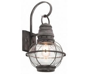 Elstead Bridge Point 1 Light Large Outdoor Wall Lantern Zinc Ip44, E27