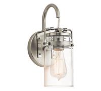 Elstead Brinley 1 Light Wall Light Brushed Nickel