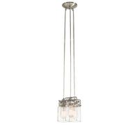 Kichler Brinley 3 Light Pendant Brushed Nickel, Silver