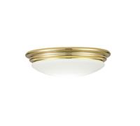 Elstead Lighting Elstead Brompton Single LED Flush Ceiling Light in Polished Brass Finish