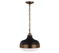 Cadence 2 Light Dome Ceiling Pendant Antique Brass Black E27 Netlighting Yellow One Size
