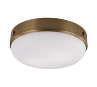 Elstead Cadence 2 Light Flush Ceiling Light Dark Antique Brass, E27