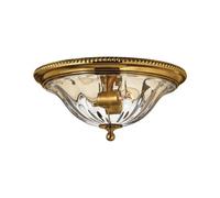 Luminosa Lighting Elstead Cambridge 2 Light Flush Mount Ceiling Light Burnished Brass, E27