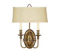 Cambridge 2 Light Wall Light Burnished Brass Netlighting Yellow One Size