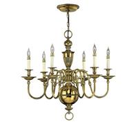 Elstead Cambridge 6 Light Chandelier Polished Brass Finish, E14