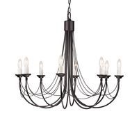 Elstead Carisbrooke 8 Light Chandelier - Black