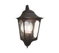 Chapel 1 Light Outdoor Wall Half Lantern Light Black IP44 E27 Netlighting Black One Size