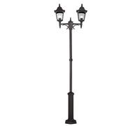 Elstead Chapel 2 Light Twin Outdoor Post Lantern Black Ip44, E27