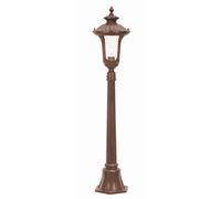 Chicago 1 Light Small Outdoor Post Lantern Rusty Bronze Patina IP44 E27 Netlighting Brown One Size