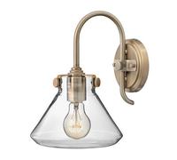 Luminosa Lighting Elstead Congress 1 Light Glass Shade Wall Light Brushed Caramel, E27