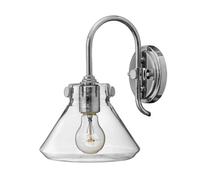 Elstead Congress 1 Light Glass Shade Wall Light Chrome, E27
